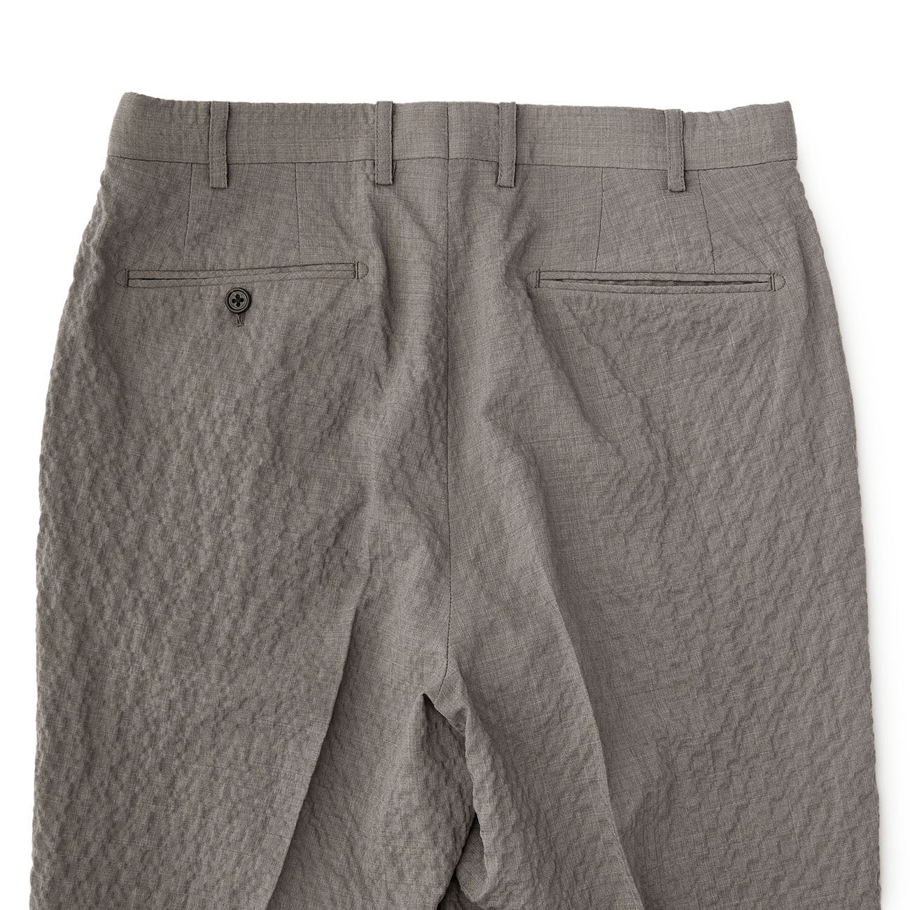 Wool Seersucker Single-Pleated Suit Pants - Image 25