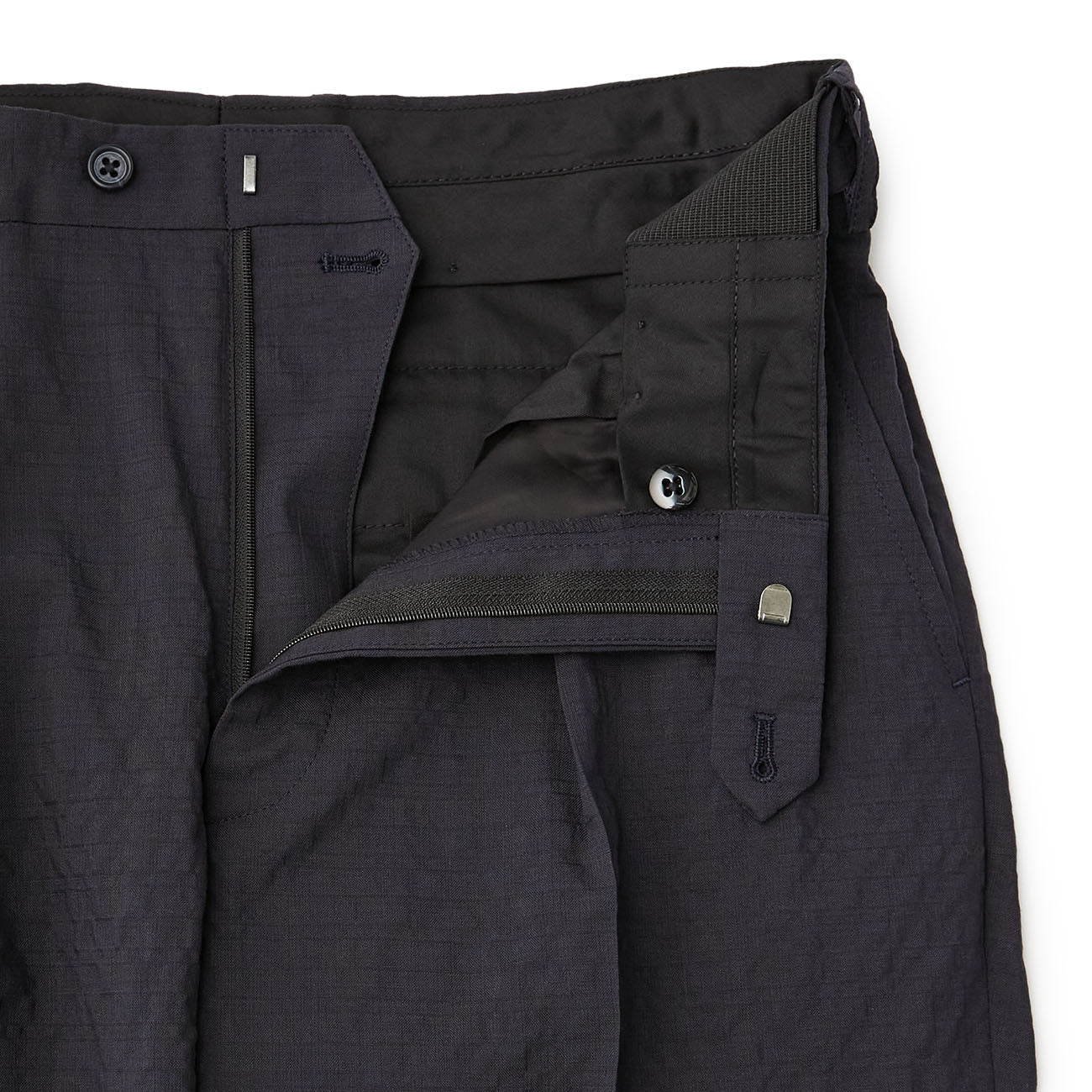Wool Seersucker Single-Pleated Suit Pants - Image 5