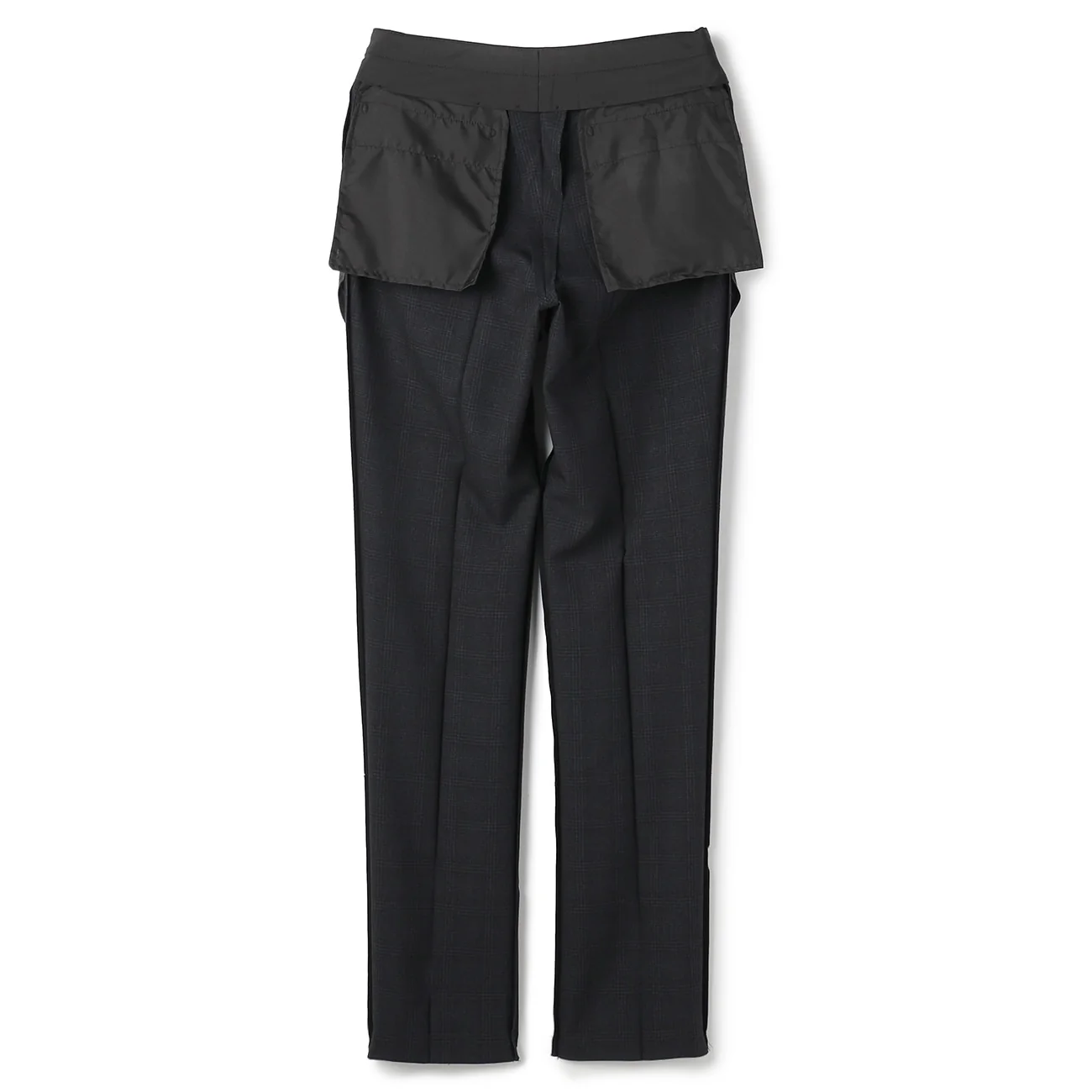 Washable Non-iron Stretch Glen-plaid Tapered Pants - Navy - Image 13