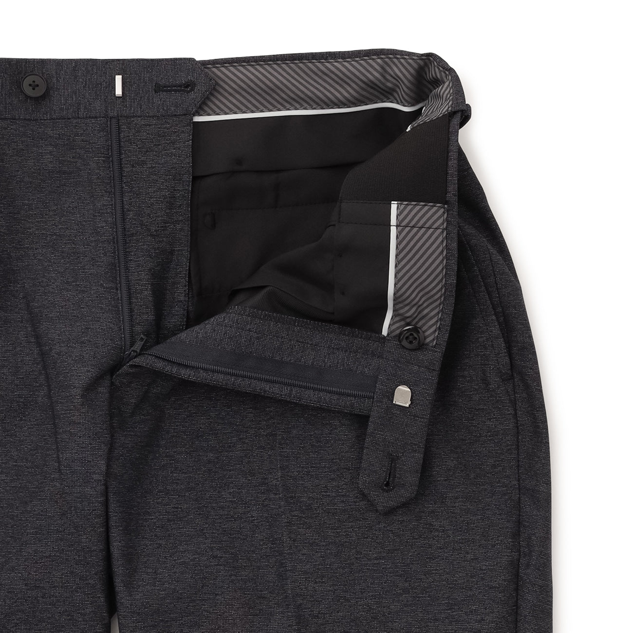 Washable Super Stretch Denim-Like Tapered Suit Pants - Navy - Image 7