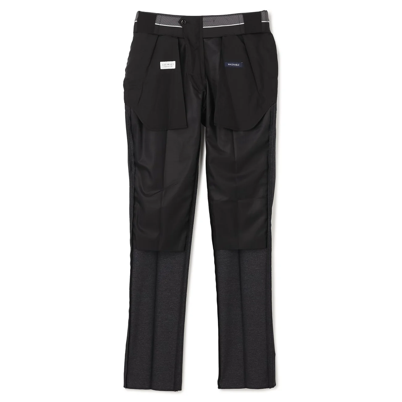 Washable Super Stretch Denim-Like Tapered Suit Pants - Navy - Image 8