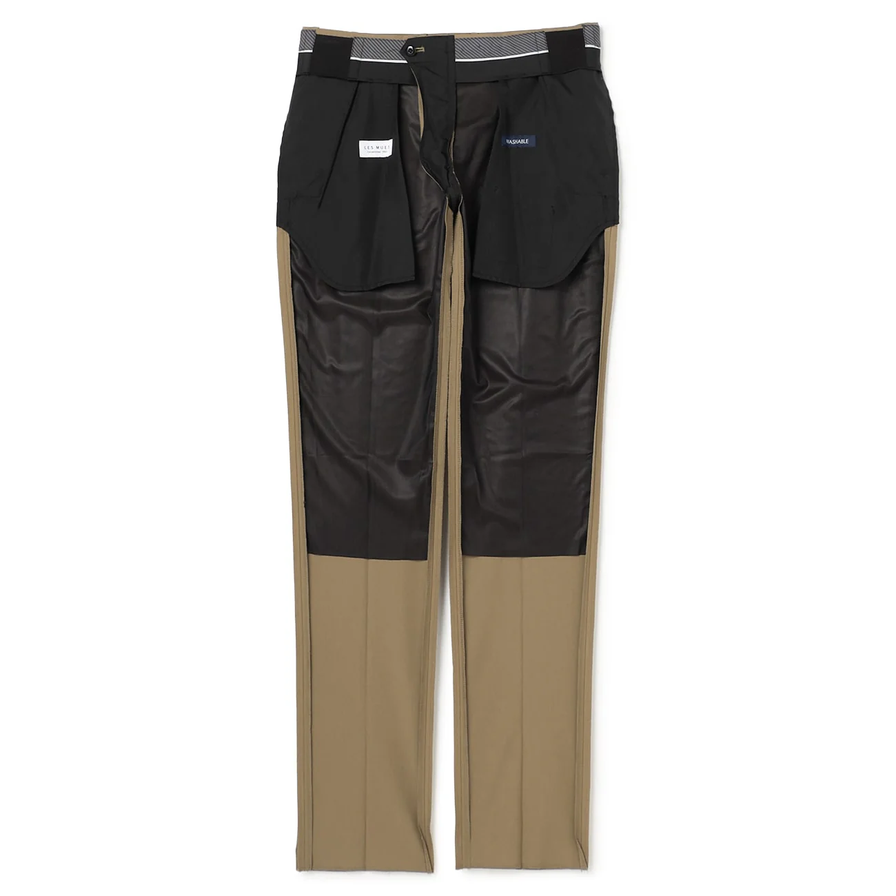 Washable Super Stretch Chambray-Like Tapered Flat-Front Suit Pants - Image 22