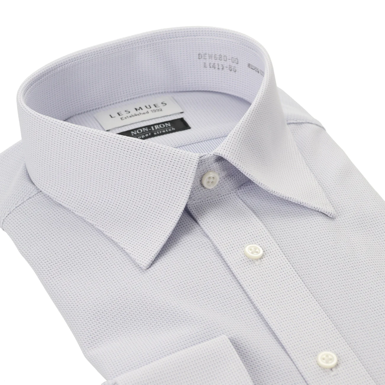 Non-iron Super Stretch Point Collar Shirt - Navy - Image 3