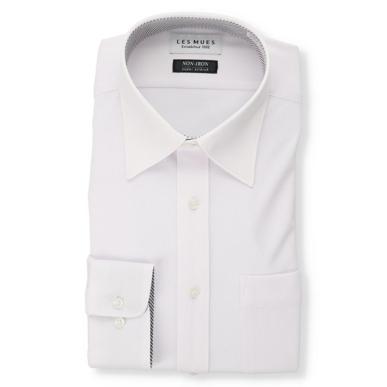 Non-Iron Super Stretch Point Collar Shirt - White