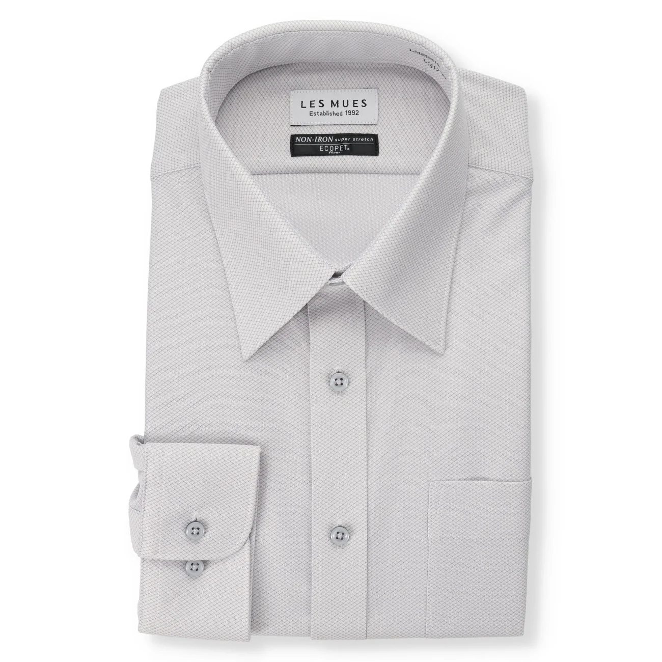 Non-iron Super Stretch ECOPET Point Collar Shirt - Gray