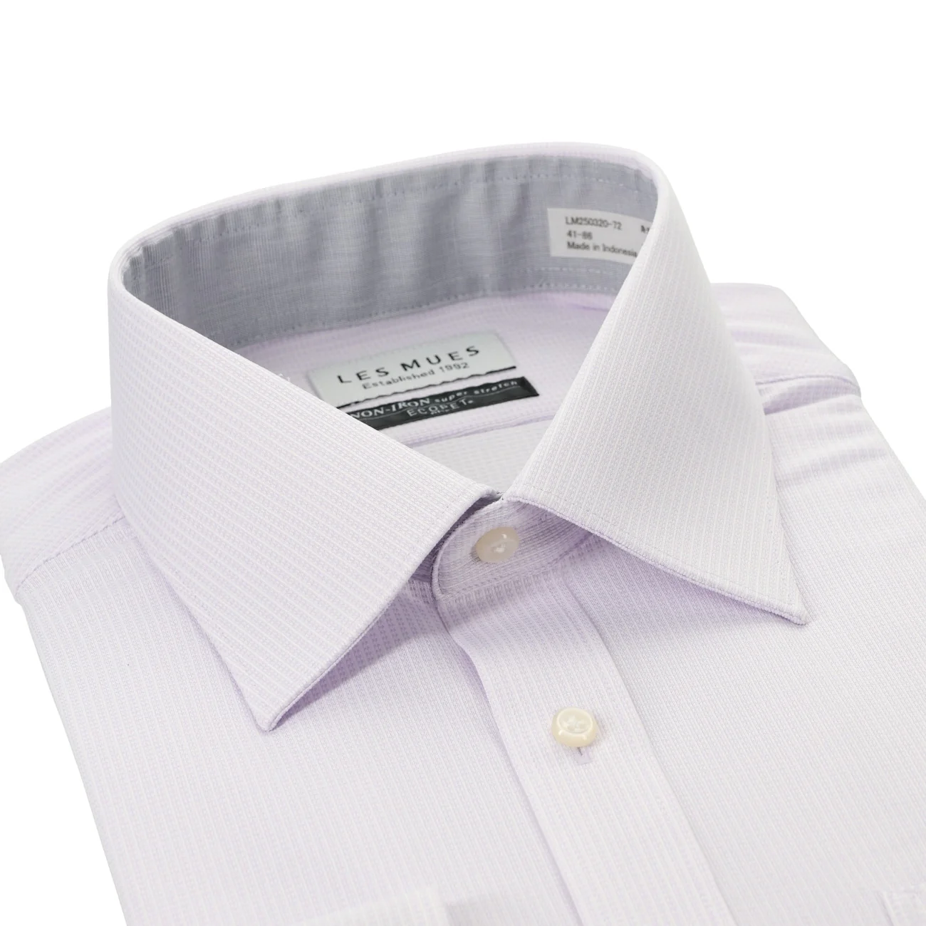 Non-iron Super Stretch ECOPET Spread Collar Shirt - Lavender - Image 3