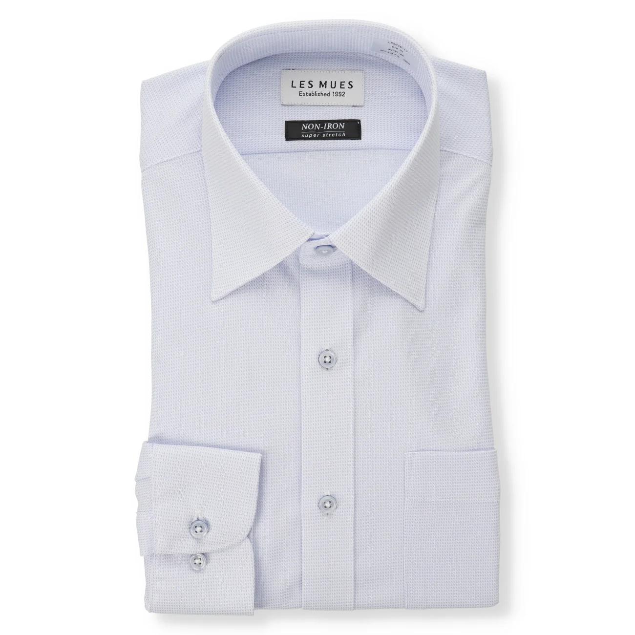 Non-Iron Super Stretch Point Collar Shirt - Blue