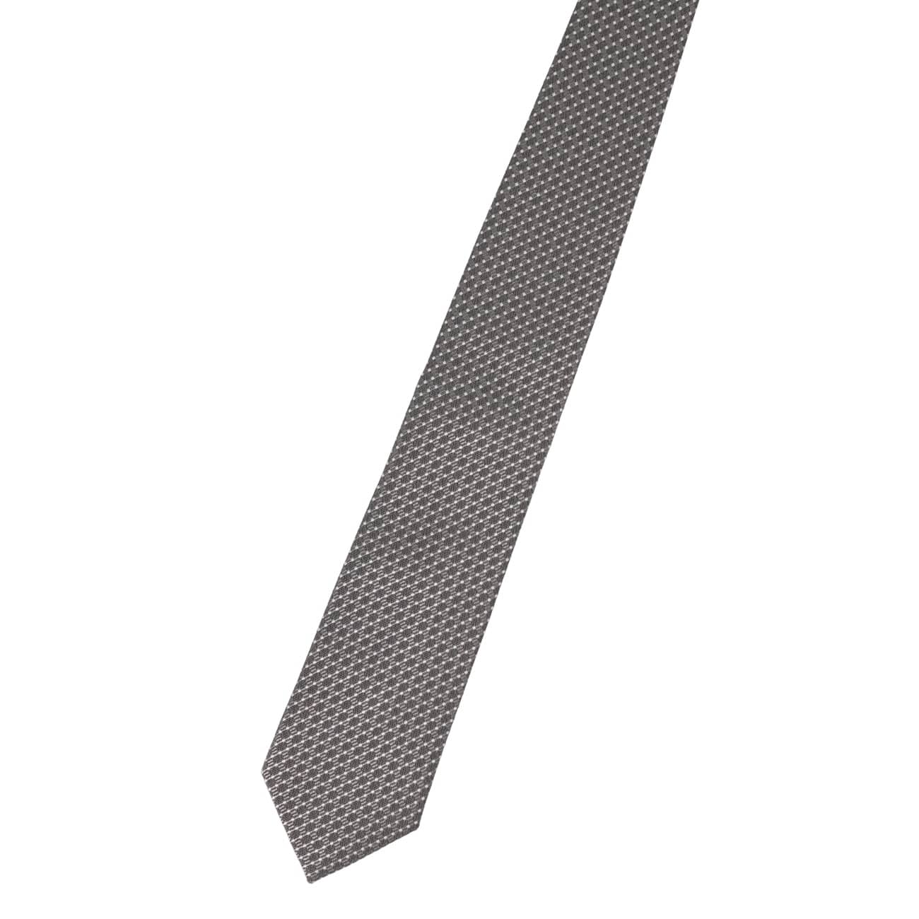 Golden Prestige Line Made in Japan Geometric Mogador Silk Blend Tie - Gray - Image 2