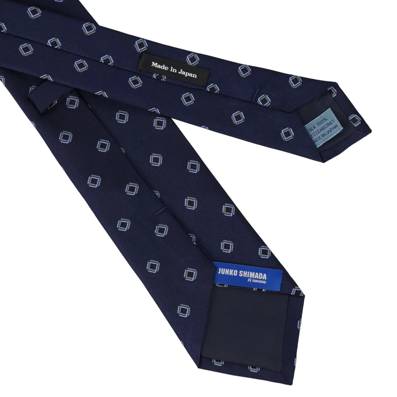 Made in Japan 100% Silk Geometric Tie - Image 3
