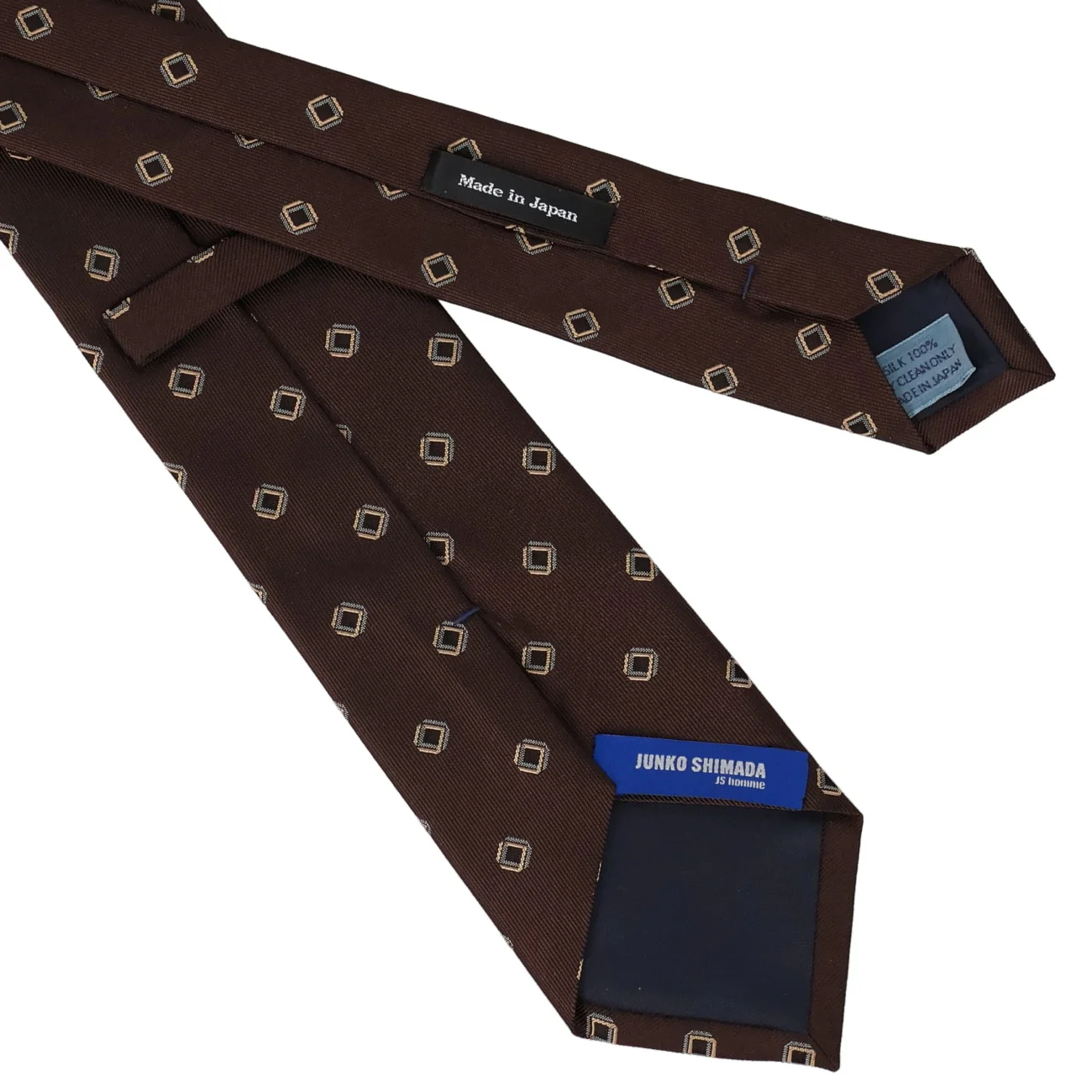 Made in Japan 100% Silk Geometric Tie - Image 6