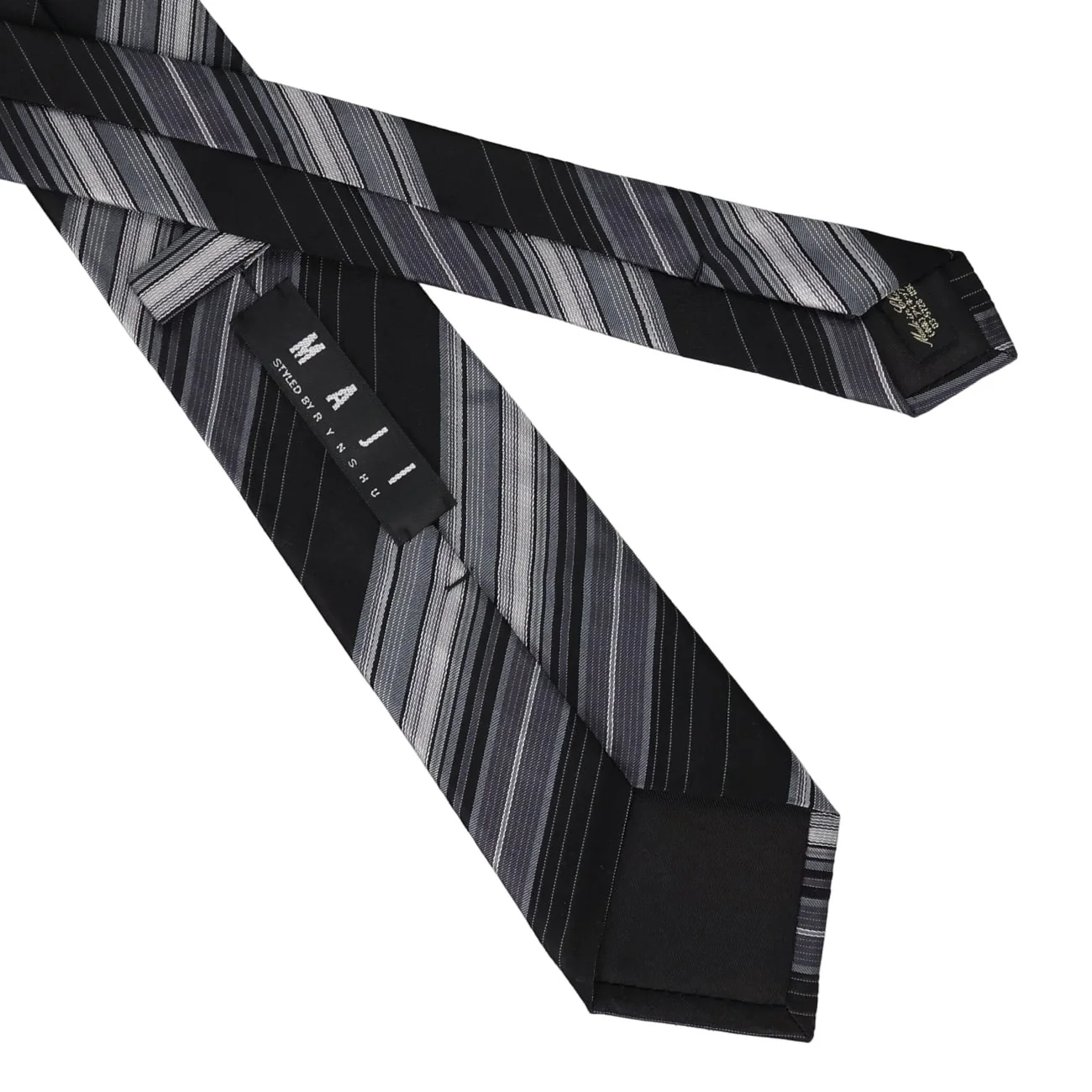 Stripe Silk Slim Tie - Image 6