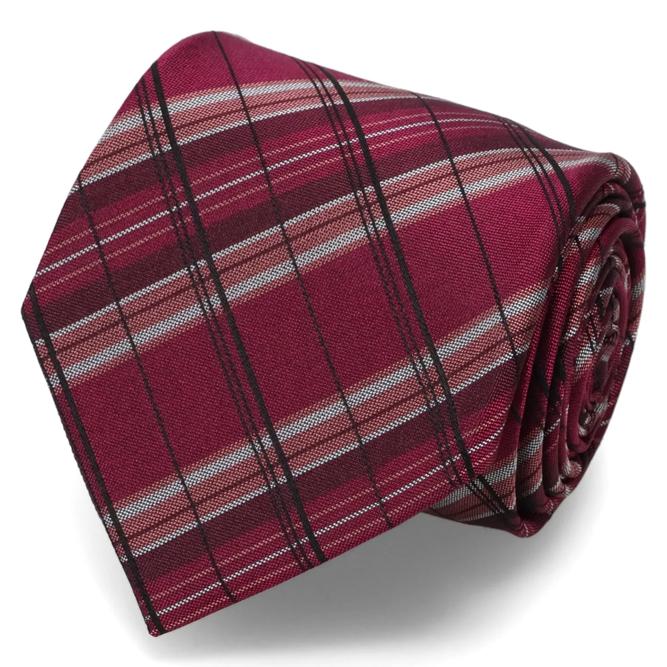 Check Silk Slim Tie - Image 4