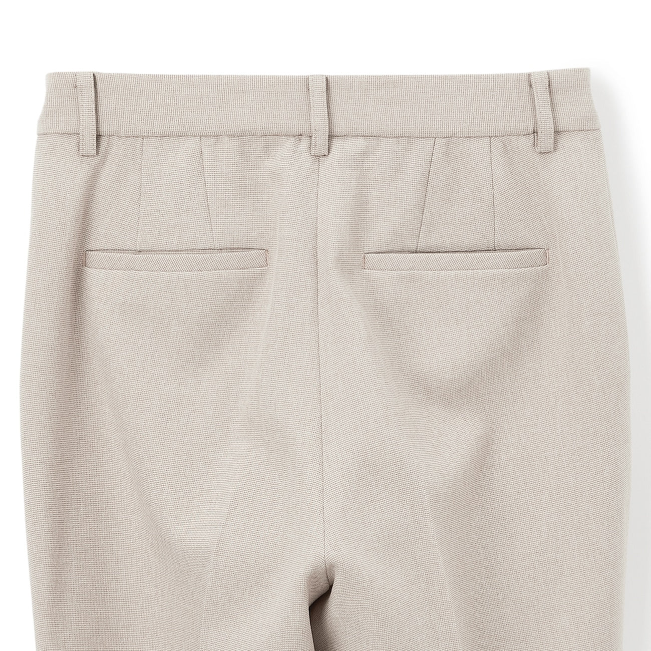 Stretch Melange Flare Pants - Beige - Image 5