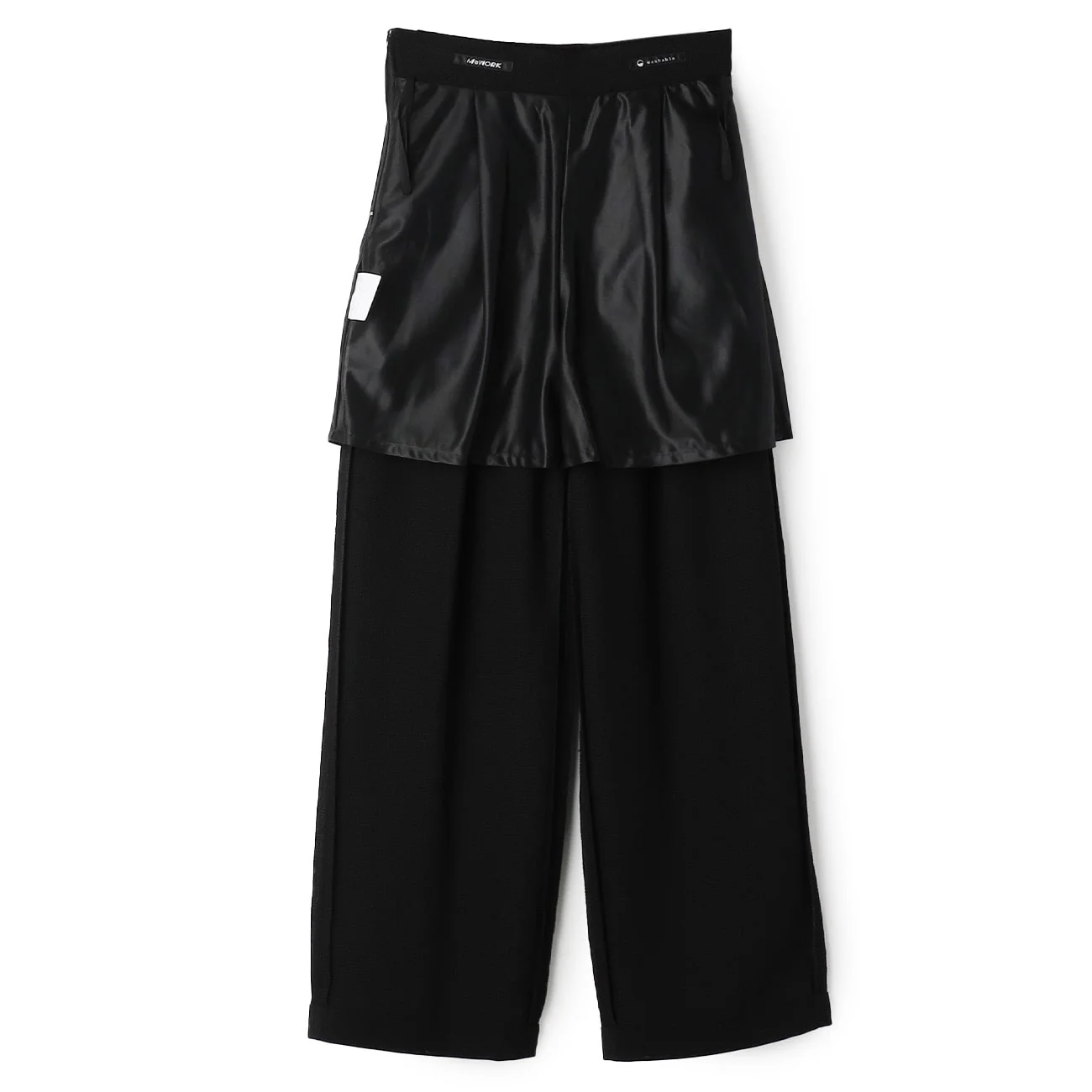 TRICKER Leno Weave Single-Pleated Wide Pants - Black - Image 11