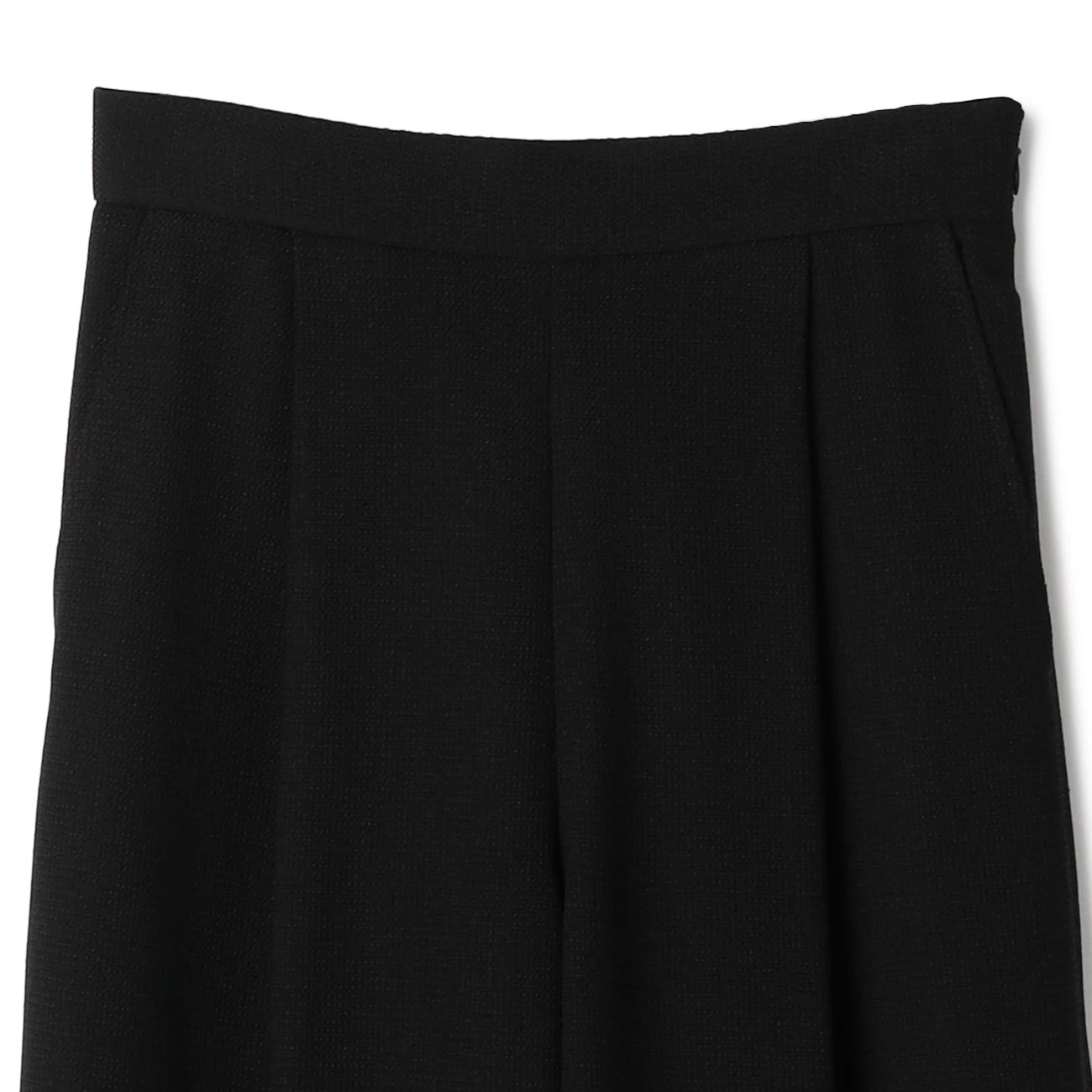 TRICKER Leno Weave Single-Pleated Wide Pants - Black - Image 8