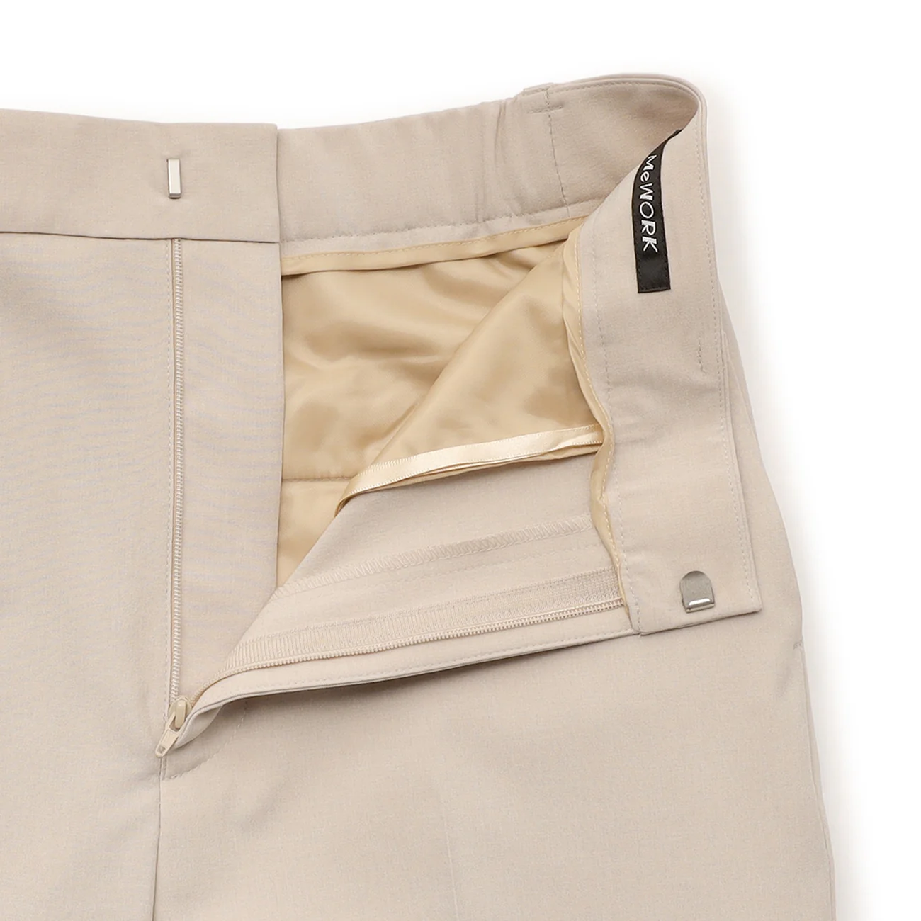 RIRANCHA Stretch Wide Pants - Beige - Image 12