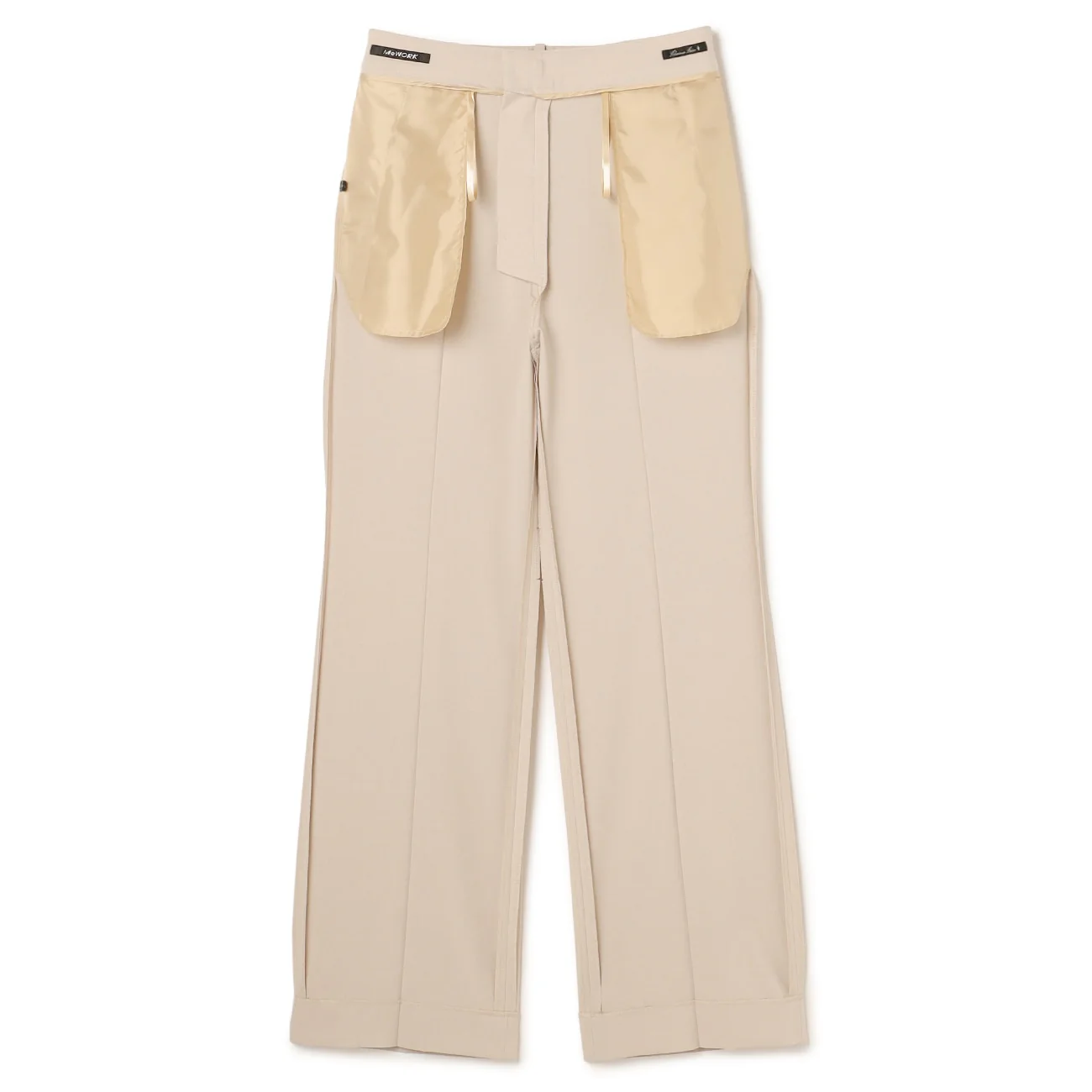 RIRANCHA Stretch Wide Pants - Beige - Image 14