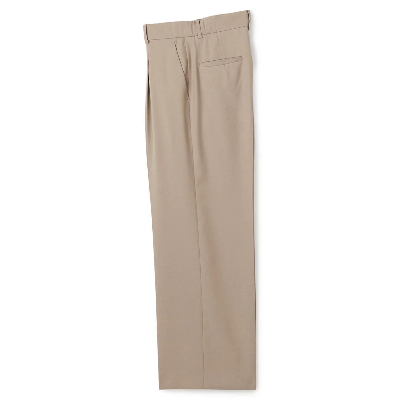 Stretch Bright Twill Wide Leg Pants - Beige - Image 5