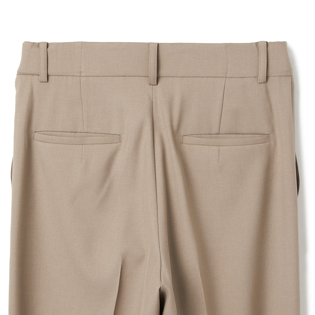Stretch Bright Twill Wide Leg Pants - Beige - Image 7