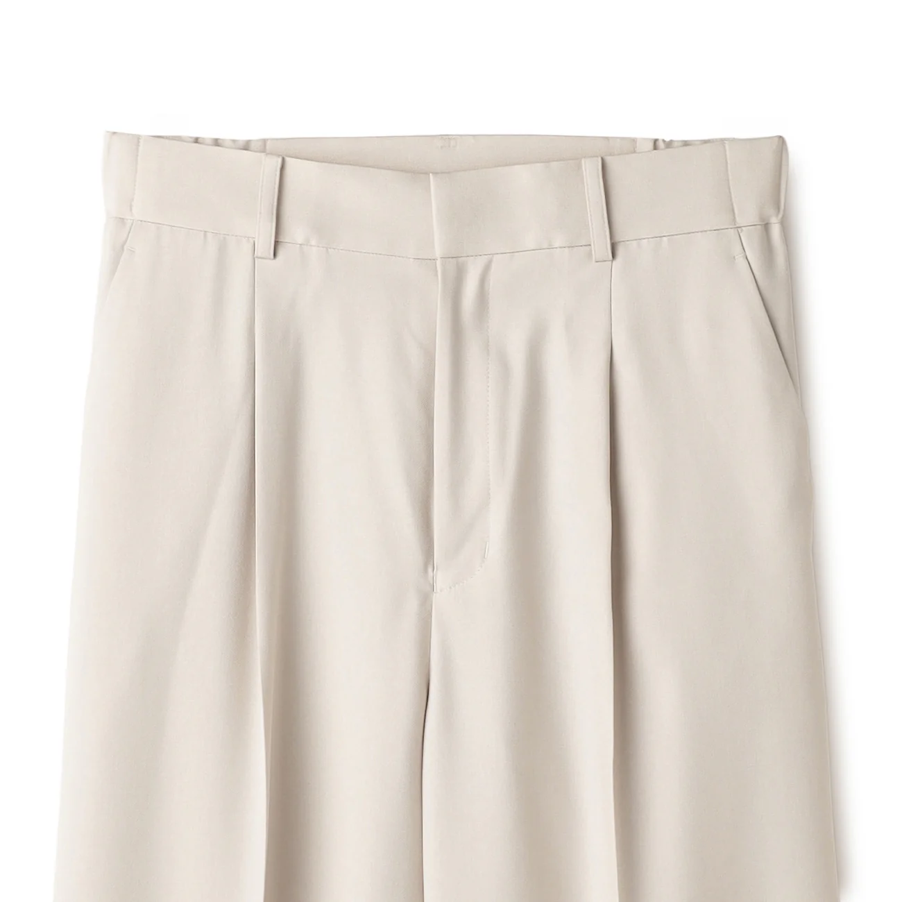 Stretch Bright Twill Wide Pants - Off White - Image 7
