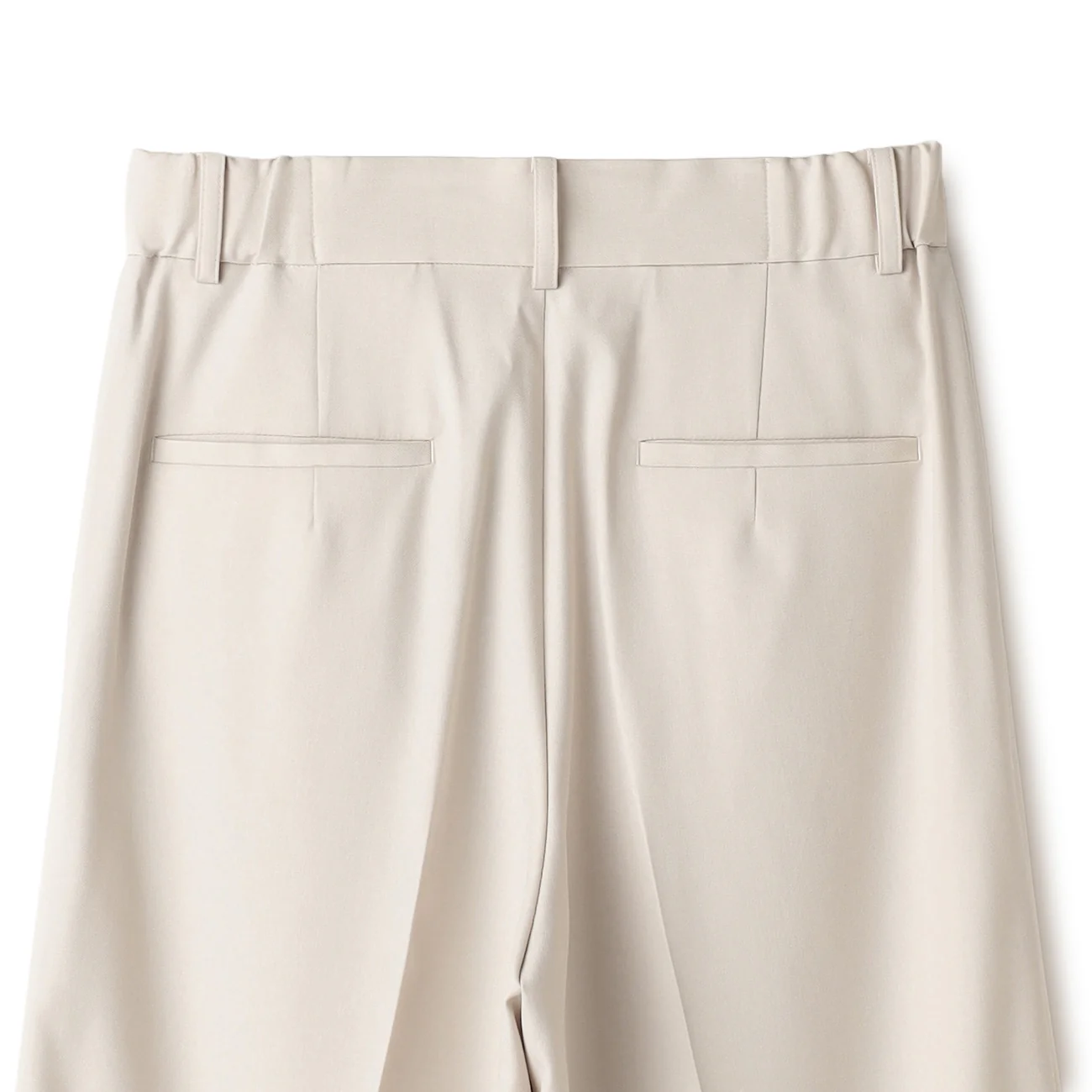 Stretch Bright Twill Wide Pants - Off White - Image 8