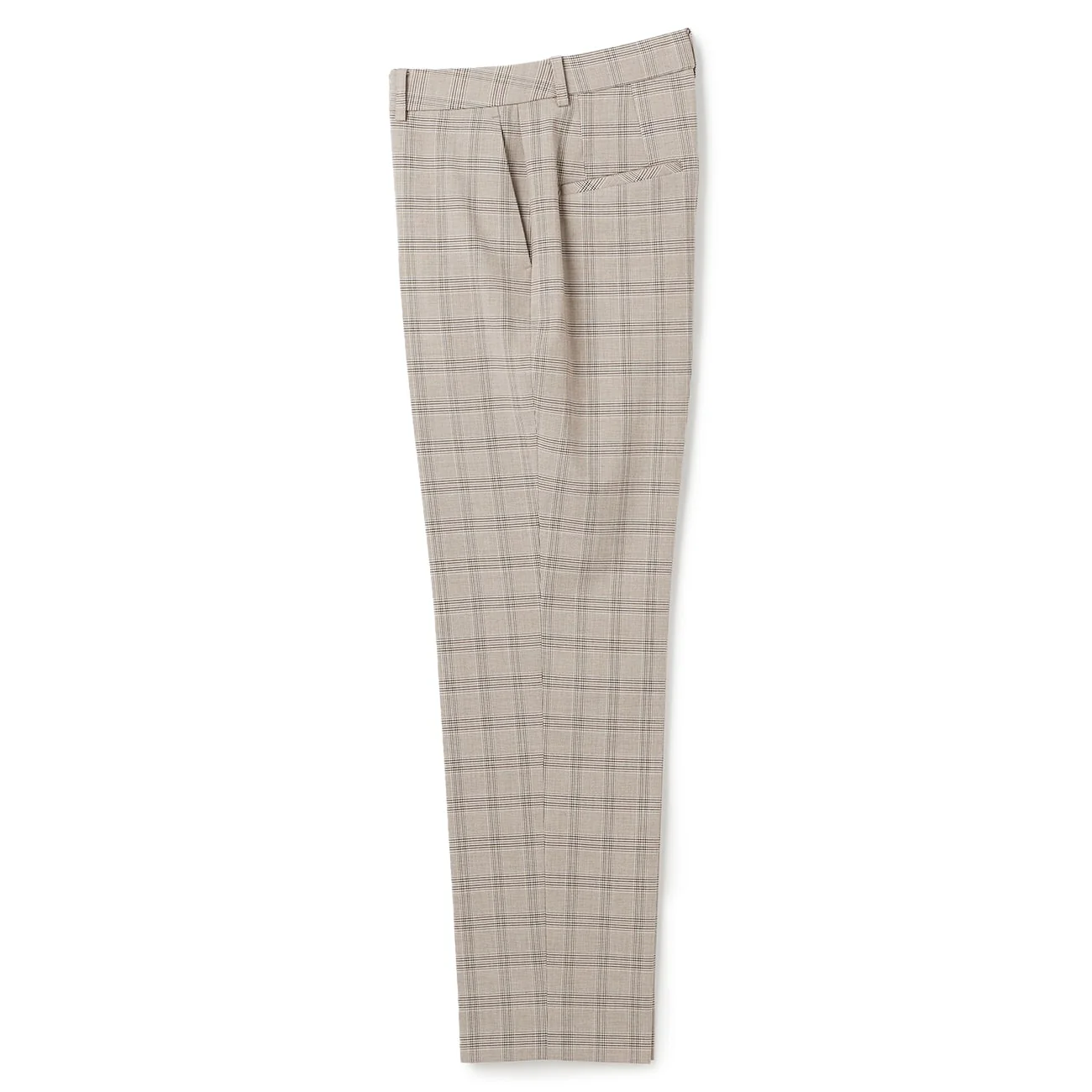 Check Straight Pants - Gray Beige - Image 6