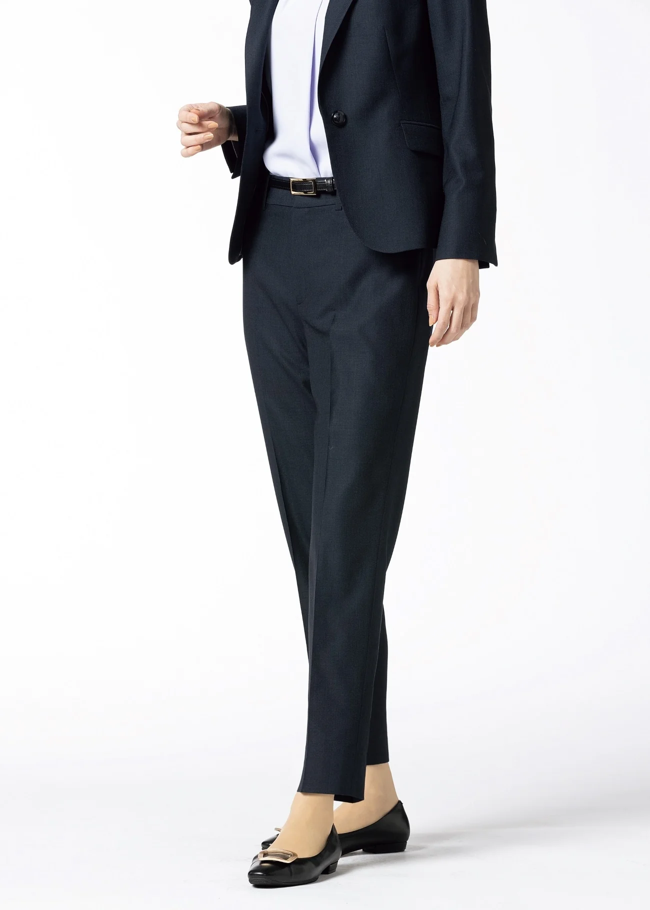 Washable Cropped Pants - Navy - Image 3