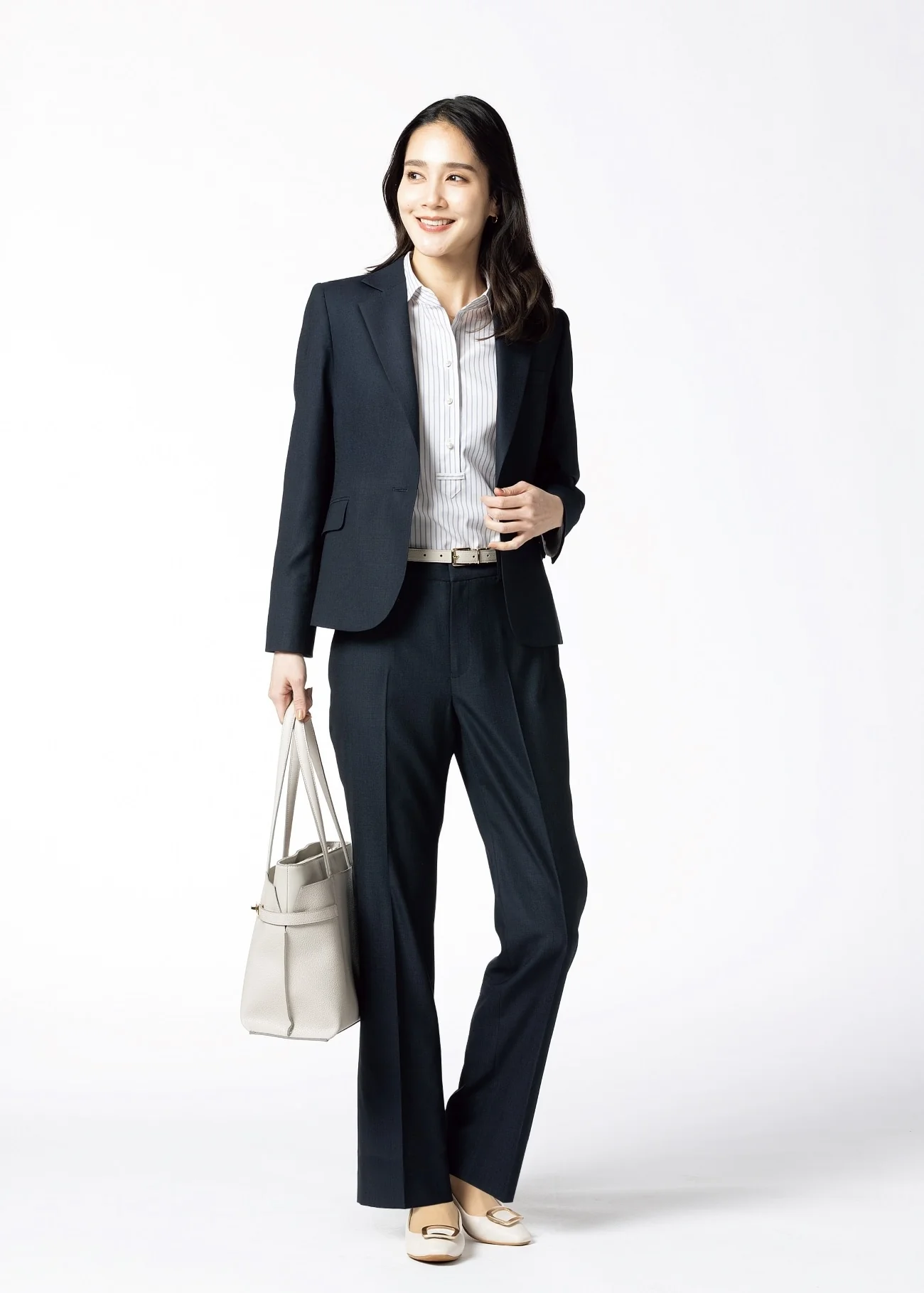 Washable Straight Pants - Navy - Image 2