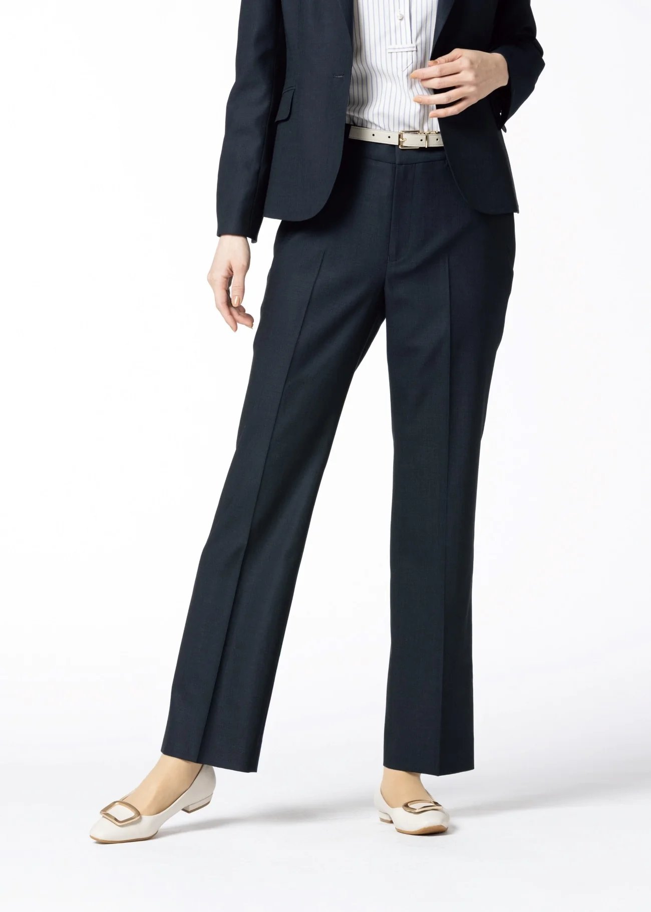 Washable Straight Pants - Navy - Image 5