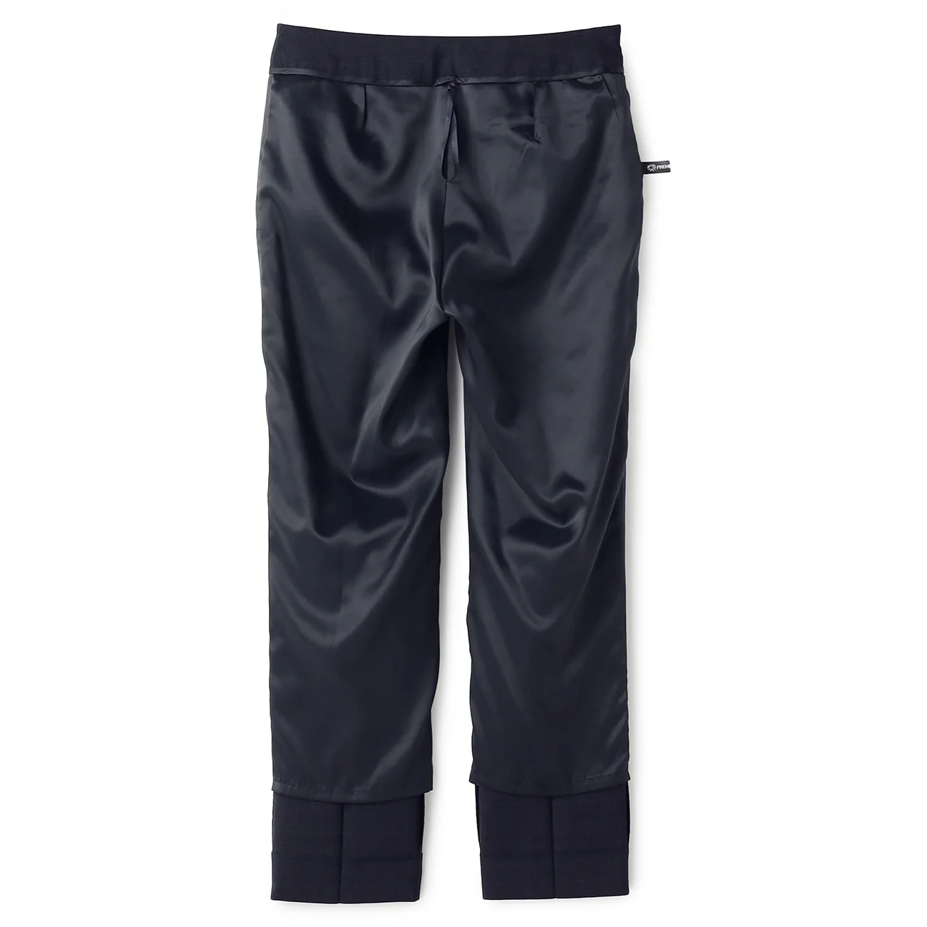 Washable Check Cropped Pants - Navy - Image 8