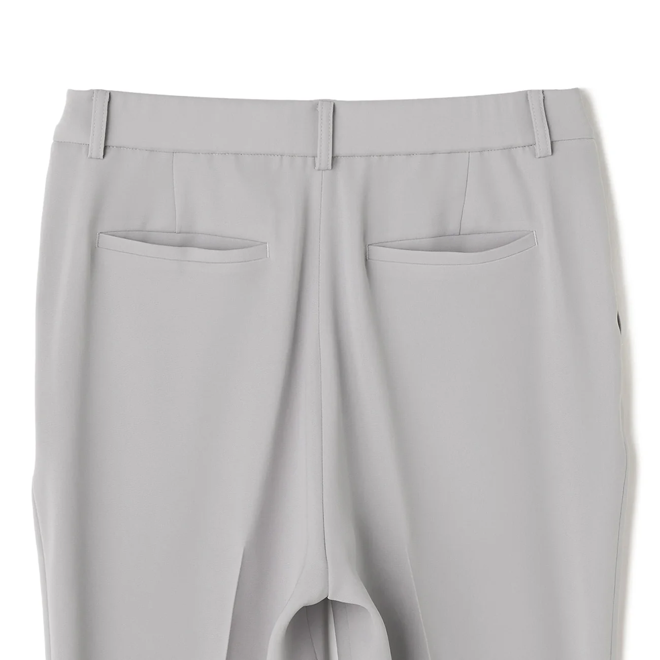 Powdery Stretch Cropped Pants - Gray - Image 5