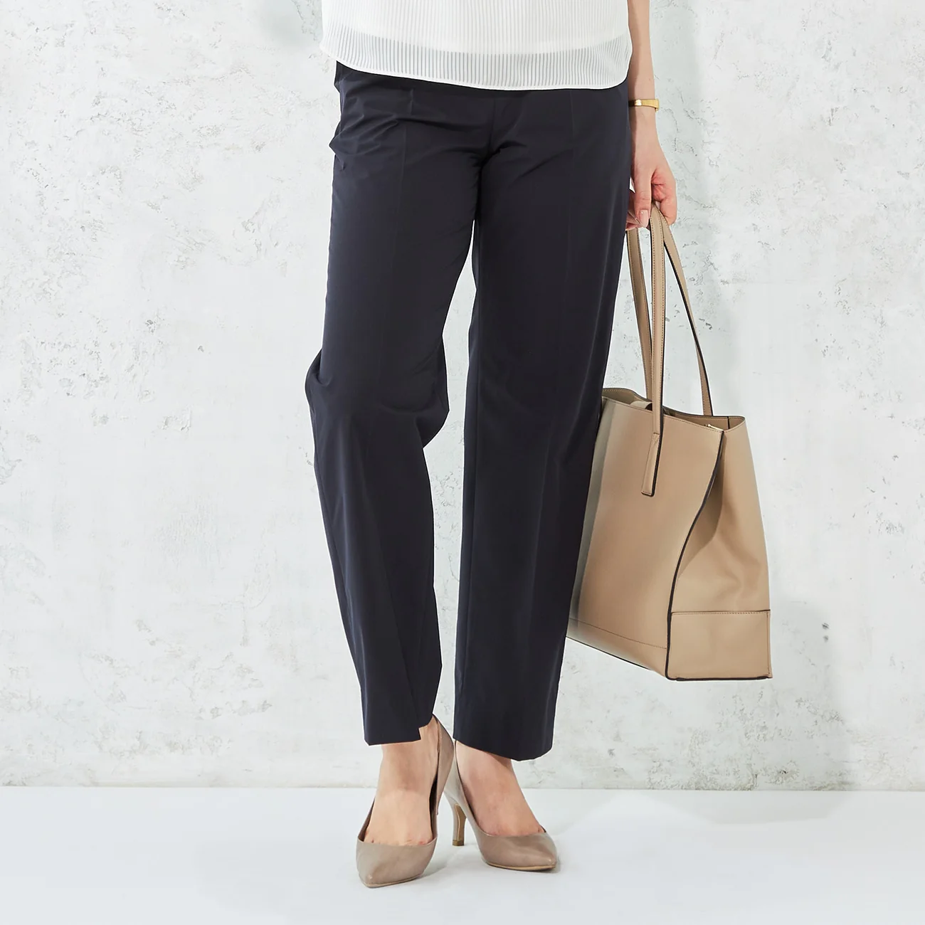 TEXBRID Wide Pants - Navy