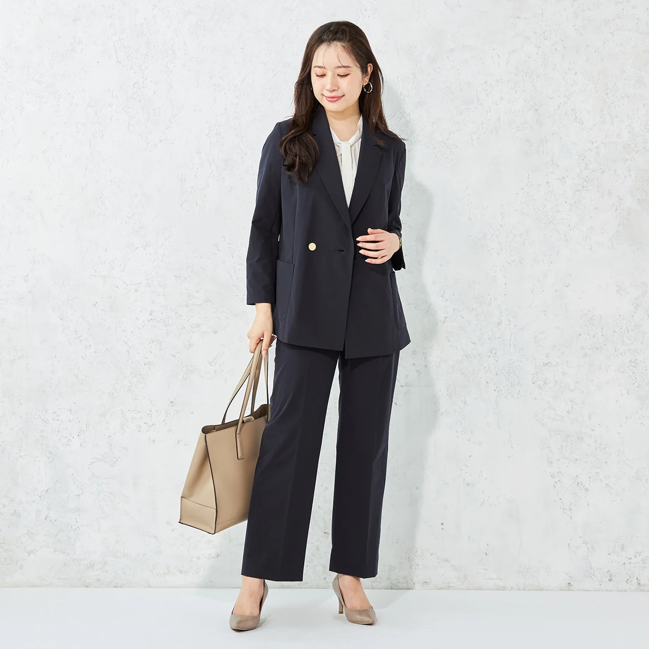 TEXBRID Wide Pants - Navy - Image 3