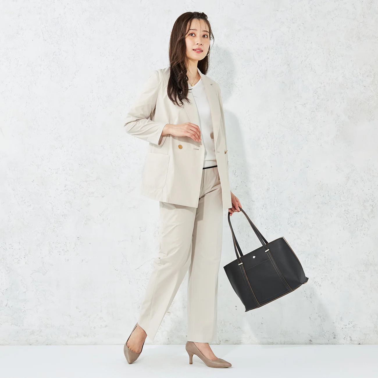 TEXBRID Wide Pants - Beige - Image 3