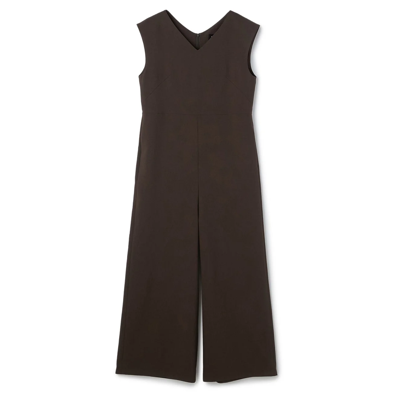RIRANCHA Stretch Sleeveless Jumpsuit - Brown - Image 13