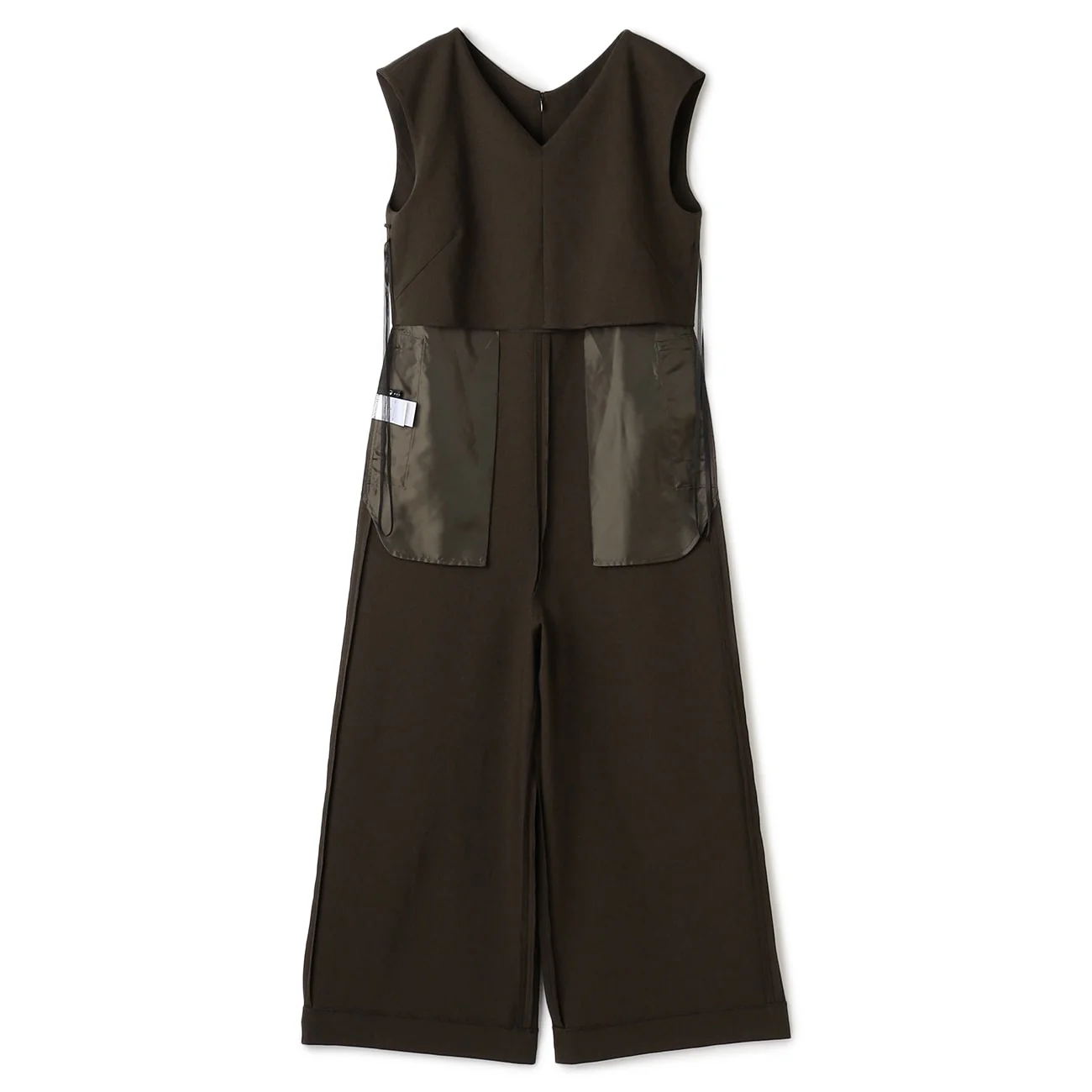 RIRANCHA Stretch Sleeveless Jumpsuit - Brown - Image 17