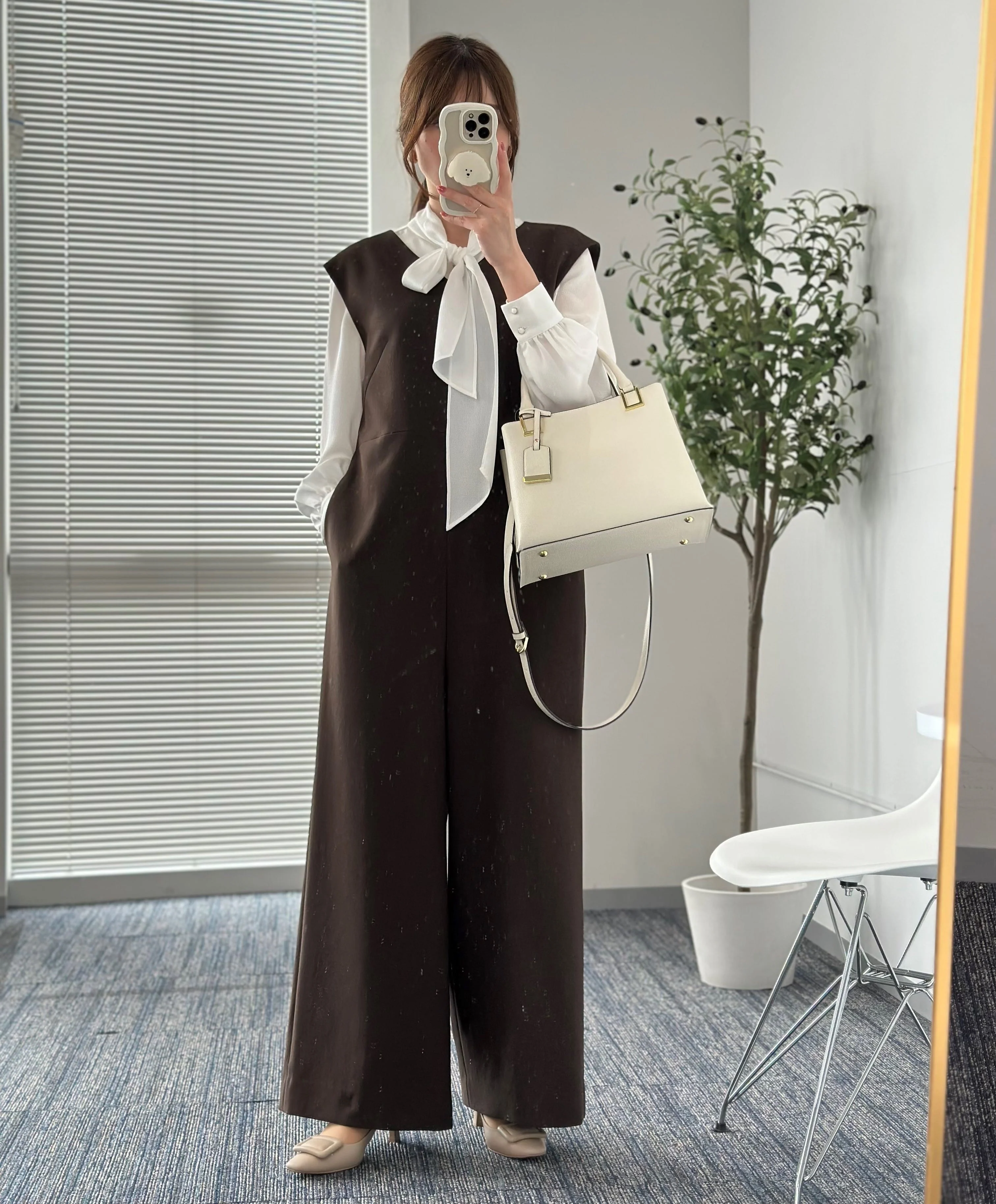RIRANCHA Stretch Sleeveless Jumpsuit - Brown - Image 7