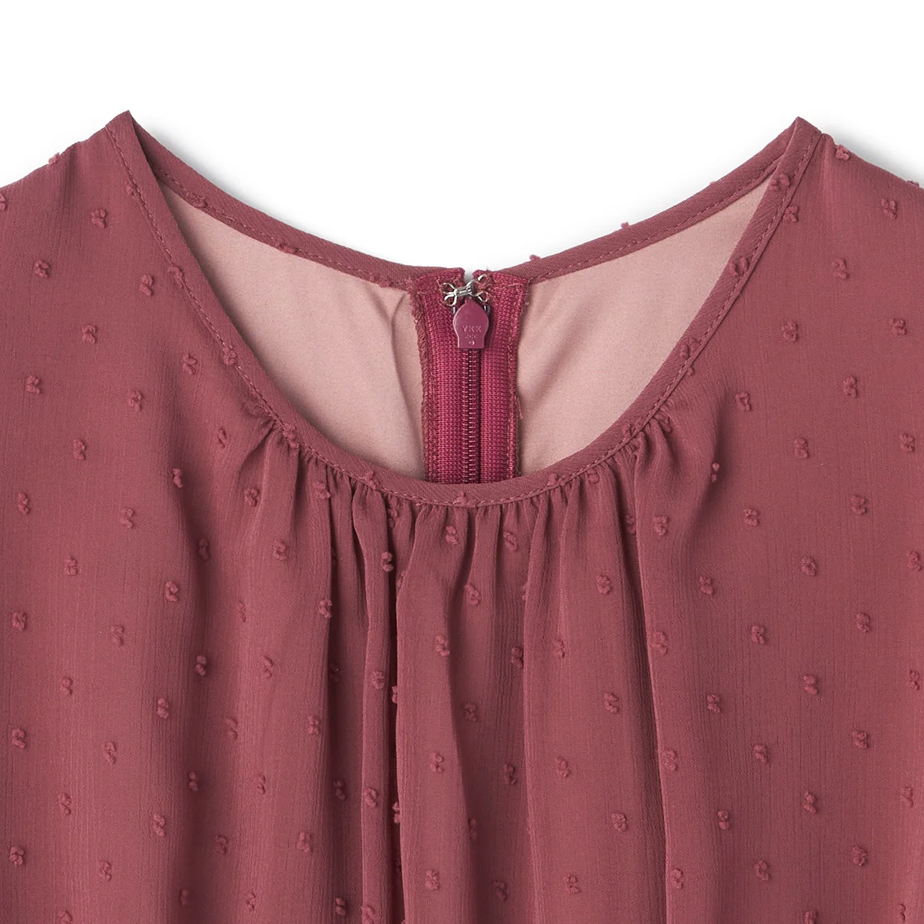 Sheer Polka Dot Dress - Pink - Image 10