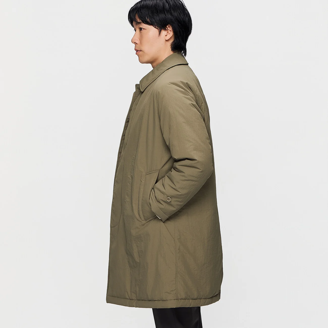 Water-Repellent Padded Balmacaan Coat - Image 12
