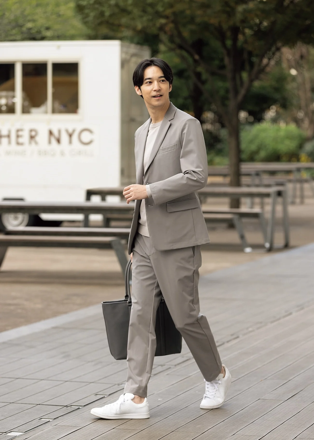 Pajama SUITS Premium Water-Repellent Super Stretch Jacket - Light Gray - Image 2