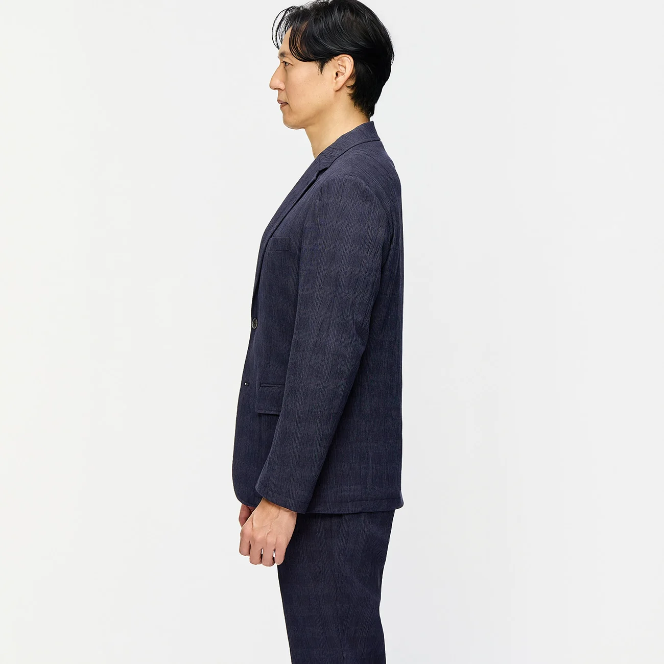 Pajama SUITS Premium SUPER Aircool Washable Stretch Crepe Jacket - Navy - Image 5