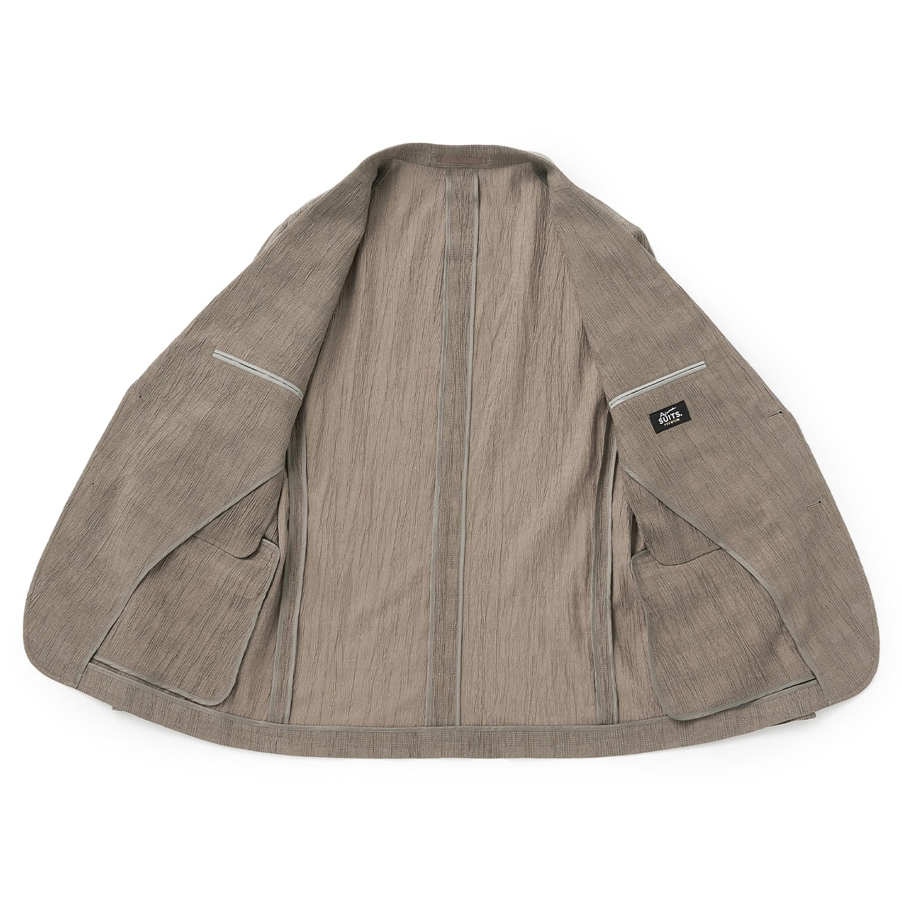 Pajama SUITS Premium SUPER Aircool Washable Stretch Crepe Jacket - Gray Beige - Image 7