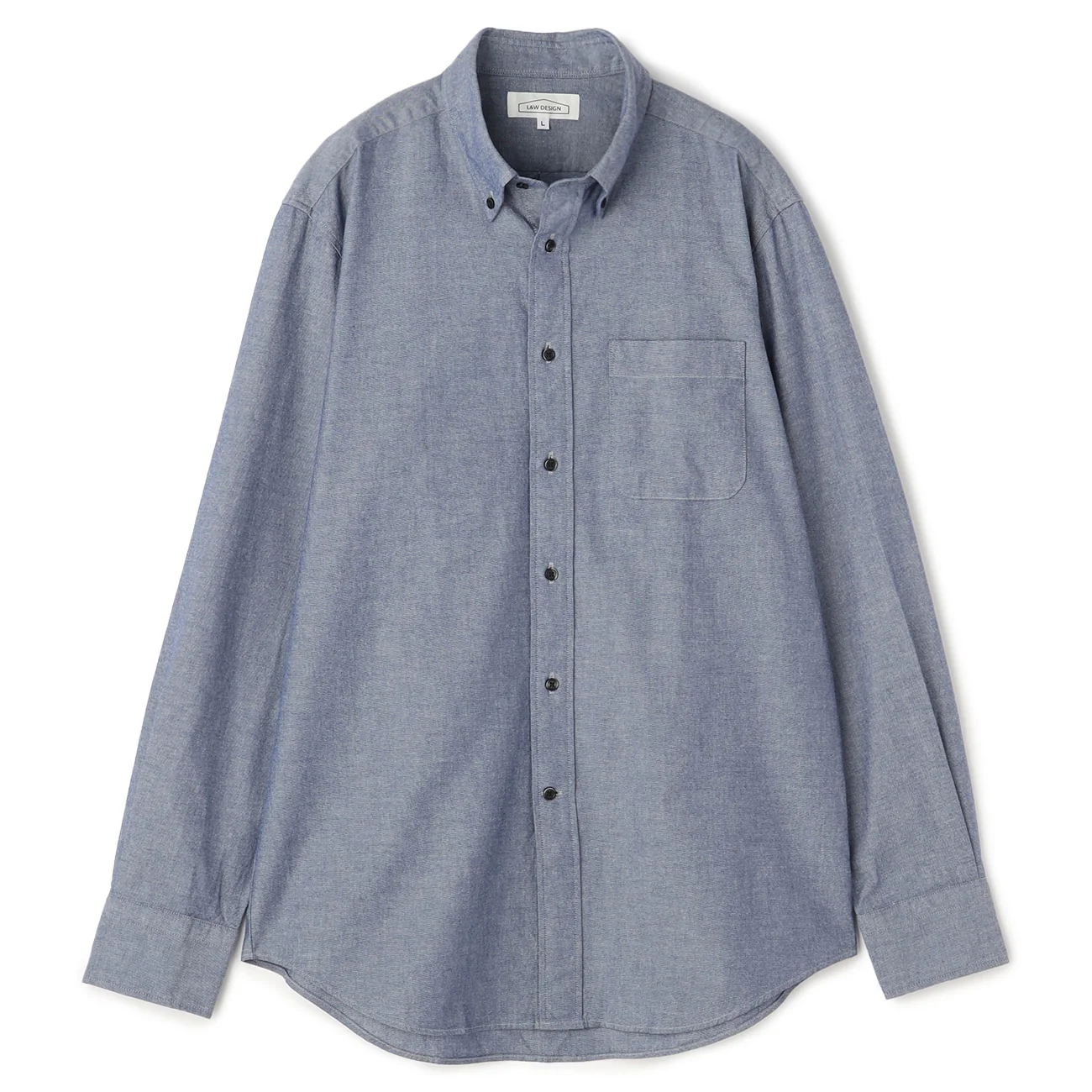 Business Casual Denim-Like Button-Down Shirt - Image 2