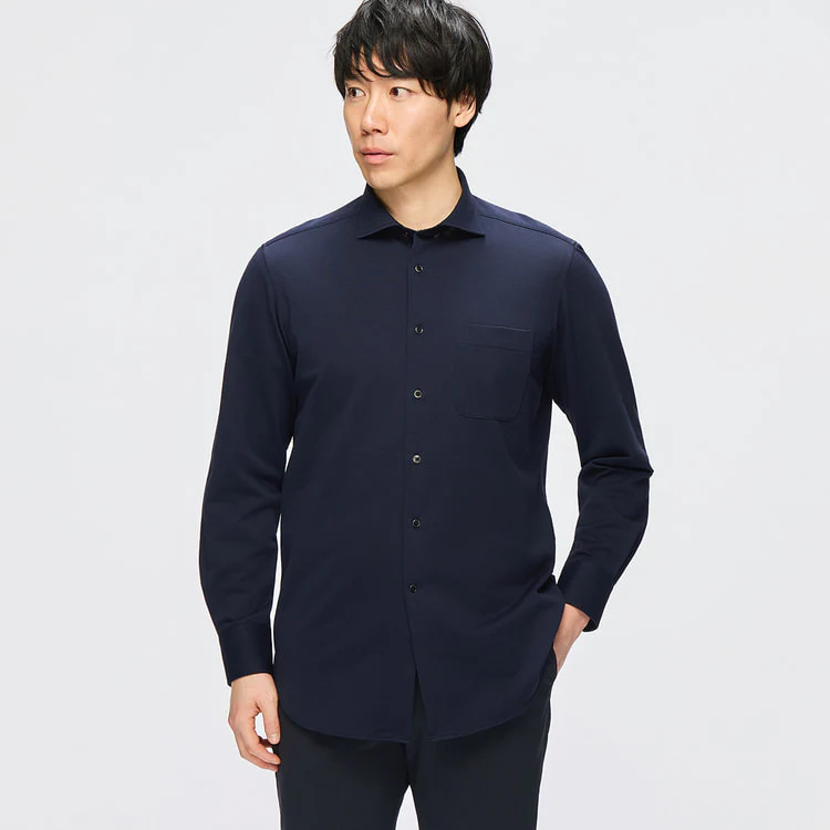 Business Casual Stretch Jersey Cutaway Shirt