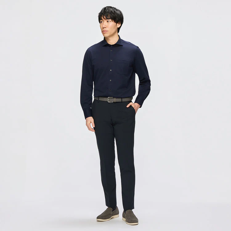 Business Casual Stretch Jersey Cutaway Shirt - Image 9