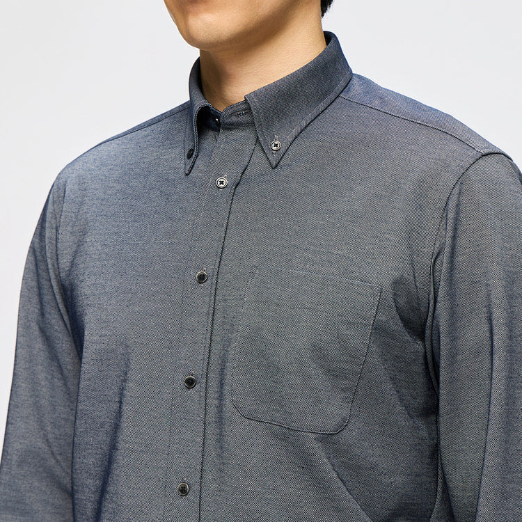 Business Casual Stretch Jersey Button-Down Shirt - Image 12