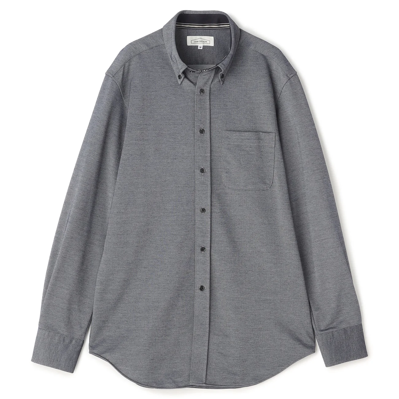 Business Casual Stretch Jersey Button-Down Shirt - Image 2