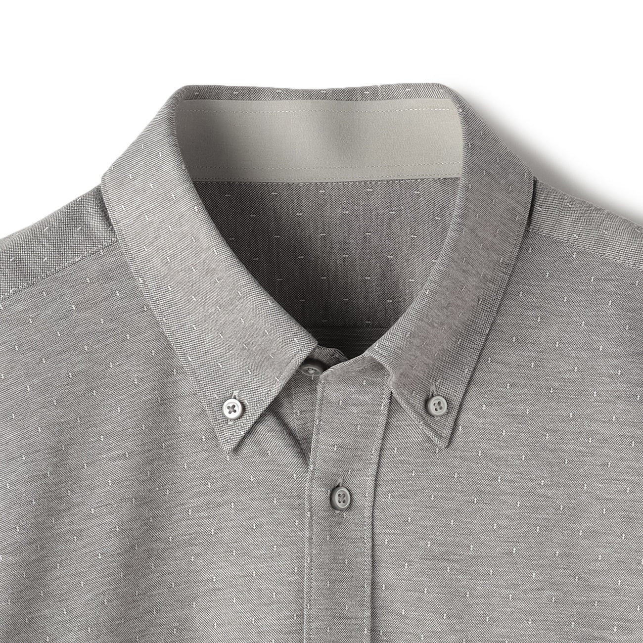 Bizknit Non-iron Button-down Shirt - Charcoal Gray - Image 3