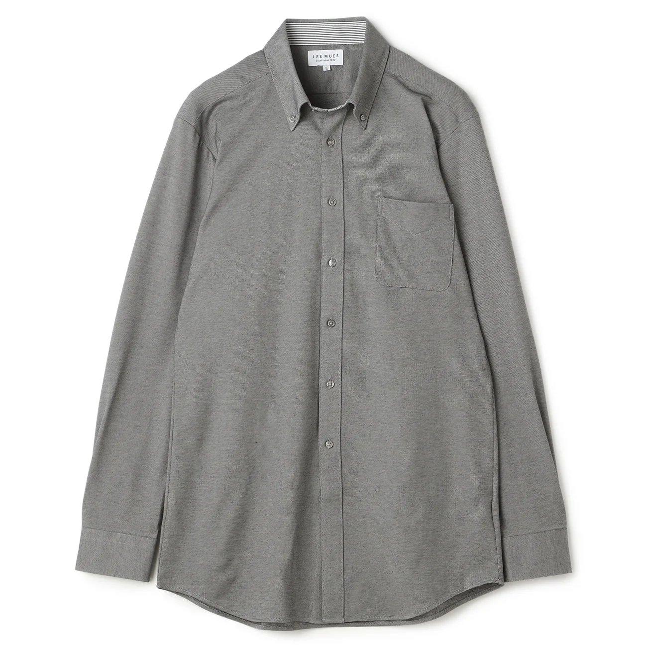 Bizknit Non-iron Stretch Button-down Shirt - Charcoal Gray