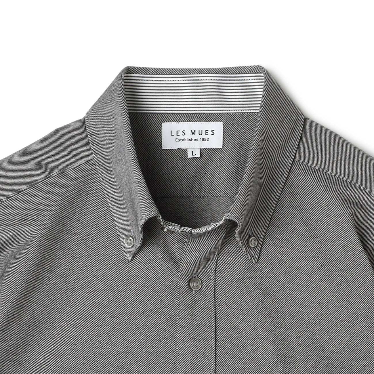 Bizknit Non-iron Stretch Button-down Shirt - Charcoal Gray - Image 3